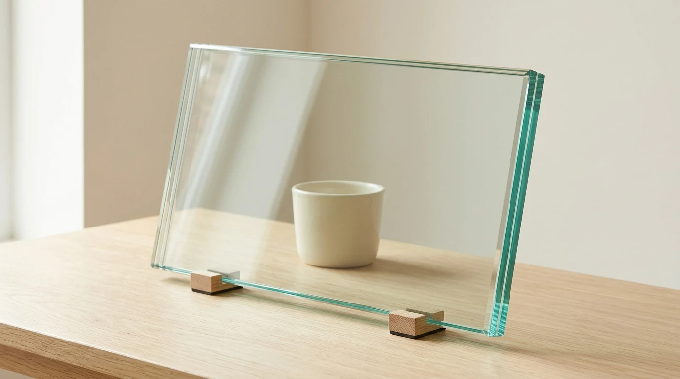 Bonded clear laminated glass with three contiguous glass plies