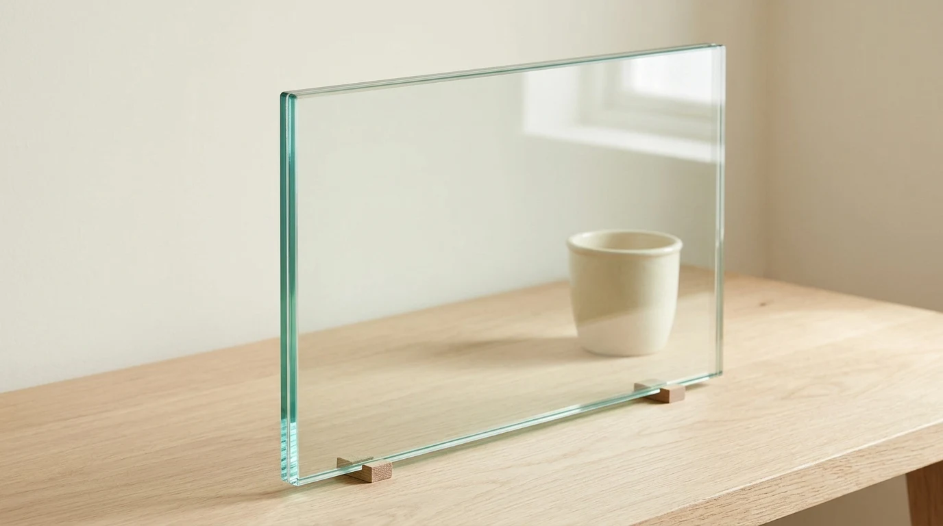 Bonded clear laminated glass with two contiguous glass plies