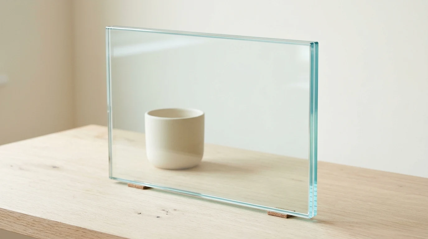 Bonded low-iron laminated glass with two contiguous glass plies