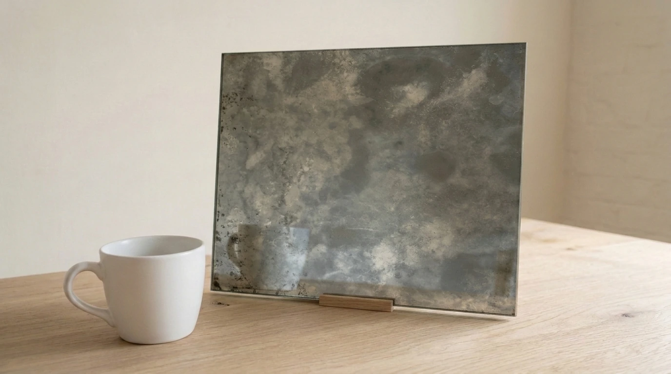Noctis Antique Mirror on Grey with the white reference cup