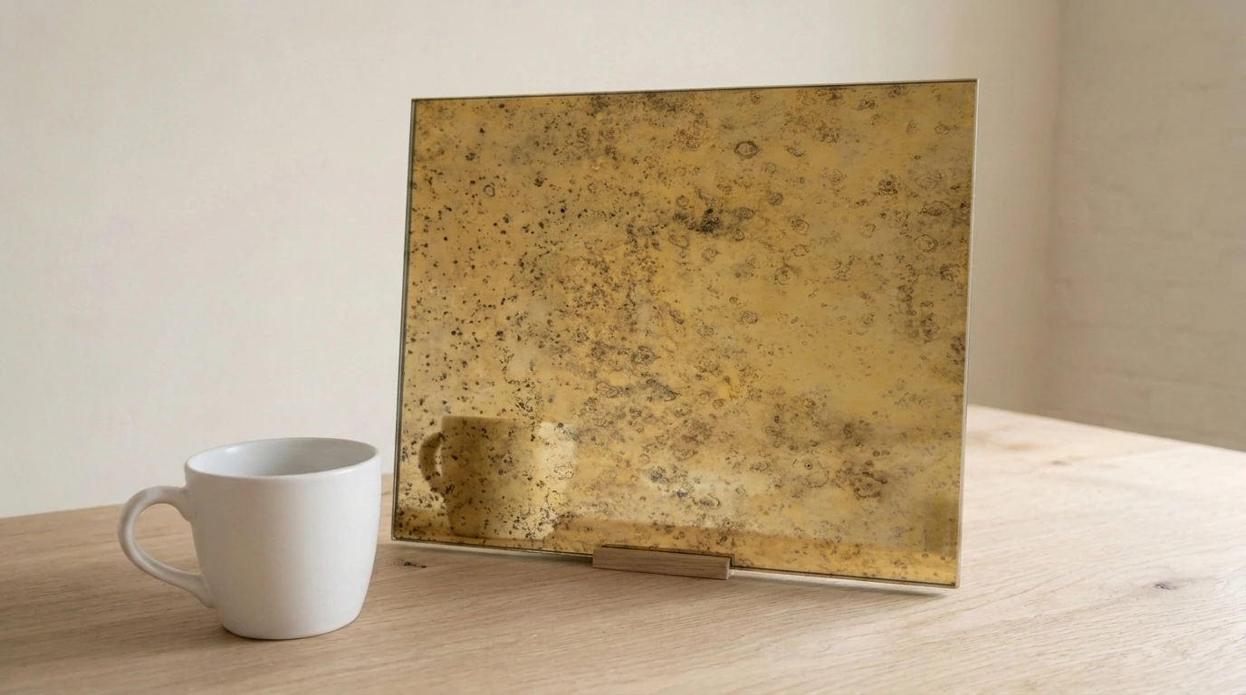Valencia Antique Mirror on Gold with the white reference cup