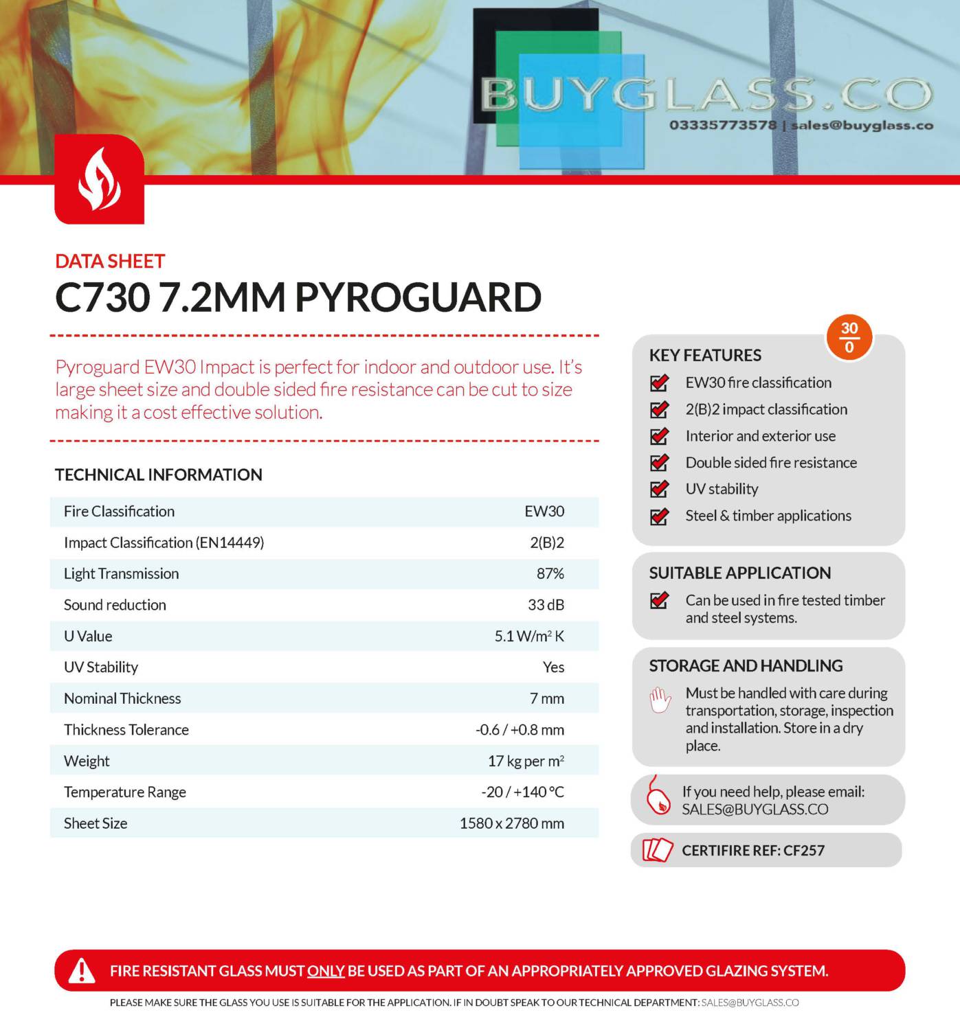 Ds C730 7.2Mm Pyroguard