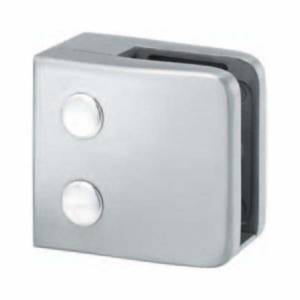 Square Flat Back Glass Clamp 10Mm Glass Stainless 316 Satin Finish