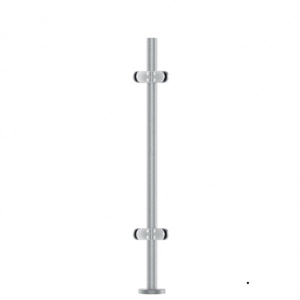 BuyGlass.co 42.4mm Corner Post Fully Assembled 978mm Long - Plain Top - Type 304