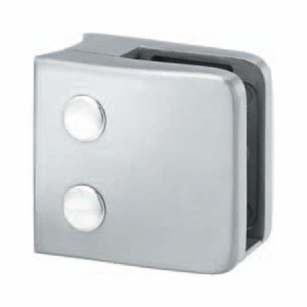 Glass Clamp Square Glass Clamp10mm Glass For 42.4mm Stainless 304 Satin Finish BuyGlass.Co