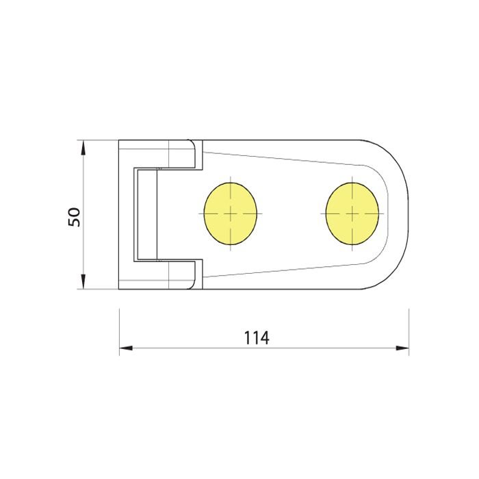 Colcom Bilobina 815E10N Glass To Wall Shower Door Hinge 4 815E_10_Drawing_549X496