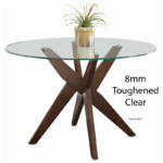 8mm Clear Toughened Table Top